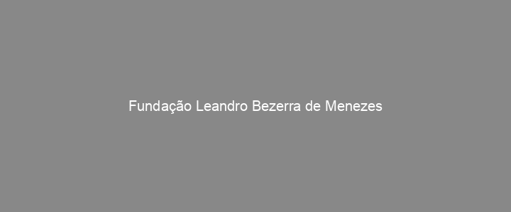 Provas Anteriores Fundação Leandro Bezerra de Menezes